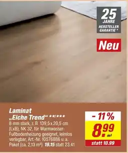 toom Baumarkt Laminat „Eiche Trend“ Angebot