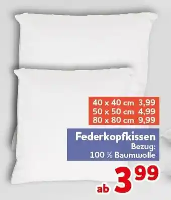 CENTERSHOP Federkopfkissen Angebot