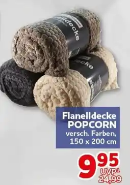 CENTERSHOP Flanelldecke POPCORN Angebot