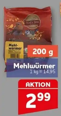 CENTERSHOP Bird's Best Mehlwürmer Angebot