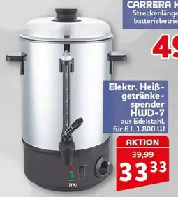 CENTERSHOP CARRERA Elektr. Heiß-getränke-spender HWD-7 Angebot