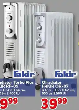 CENTERSHOP Ölradiator FAKIR OR-07 Angebot