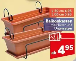 CENTERSHOP Balkonkasten mit Halter und Untersetzer Angebot