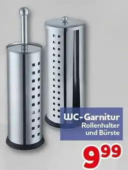 CENTERSHOP WC-Garnitur Rollenhalter und Bürste Angebot