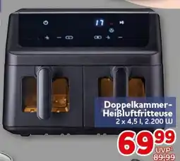 CENTERSHOP Doppelkammer-Heißluftfritteuse Angebot