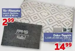 CENTERSHOP Tür-Filzmatte Angebot