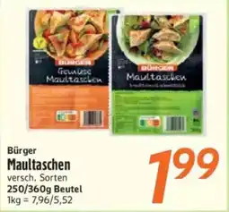 inkoop Bürger Maultaschen Angebot
