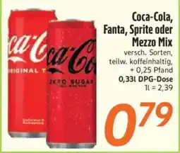 inkoop Coca-Cola, Fanta, Sprite oder Mezzo Mix Angebot
