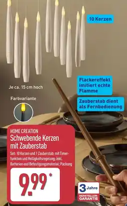 Aldi Nord HOME CREATION Schwebende Kerzen mit Zauberstab Angebot