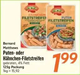 inkoop Bernard Matthews Puten- oder Hähnchen-Filetstreifen Angebot