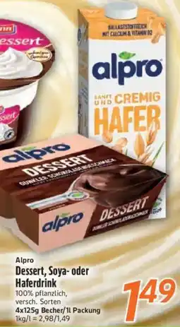inkoop Alpro Dessert, Soya- oder Haferdrink Angebot