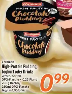 inkoop Ehrmann High-Protein Pudding, Joghurt oder Drinks Angebot