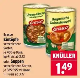 Wasgau Erasco Eintöpfe Angebot