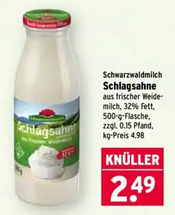 Wasgau Schwarzwaldmilch Schlagsahne Angebot