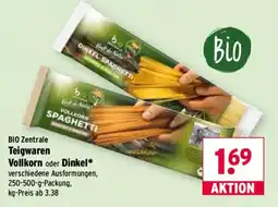 Wasgau BIO Zentrale Teigwaren Vollkorn oder Dinkel* Angebot