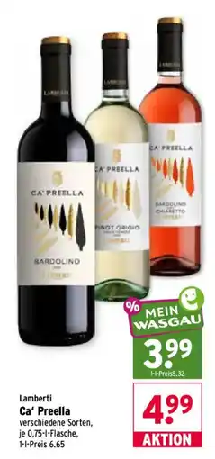 Wasgau Lamberti Ca' Preella Angebot