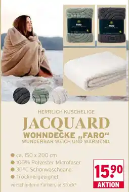 Wasgau Jacquard Wohndecke "Faro" Angebot