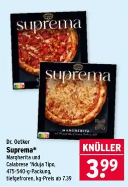 Wasgau Dr. Oetker Suprema* Margherita und Calabrese 'Nduja Tipo Angebot