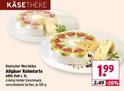 Wasgau Deutscher Weichkäse Allgäuer Rahmtorte Angebot