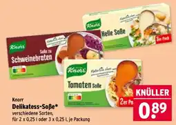 Wasgau Knorr Delikatess-Soße* Angebot