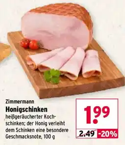 Wasgau Zimmermann Honigschinken Angebot