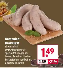 Wasgau WASGAU Kastanien-Bratwurst Angebot