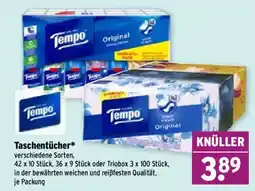 Wasgau Tempo Taschentücher Angebot
