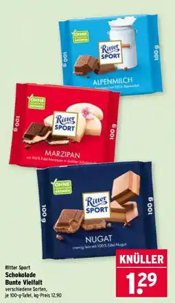 Wasgau Ritter Sport Schokolade Bunte Vielfalt Angebot