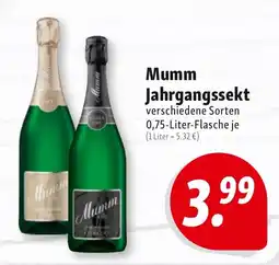 Nah & Frisch Mumm Jahrgangssekt Angebot