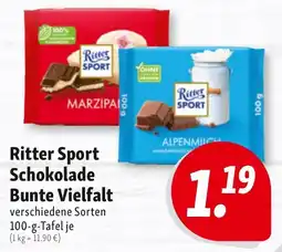 Nah & Frisch Ritter Sport Schokolade Angebot