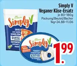 E-Center Simply V Veganer Käse-Ersatz Angebot
