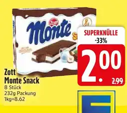 E-Center Zott Monte Snack Angebot