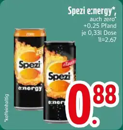 E-Center Spezi e:nergy Angebot