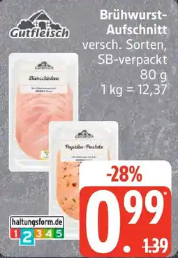 Edeka Gutfleisch Brühwurst-Aufschnitt Angebot