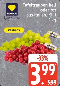 Edeka Tafeltrauben hell oder rot Angebot