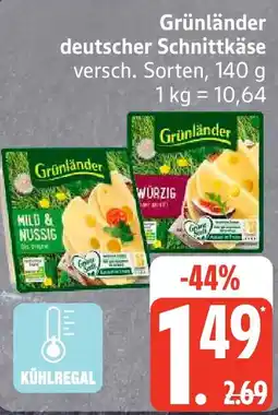 Edeka Grünländer deutscher Schnittkäse Angebot