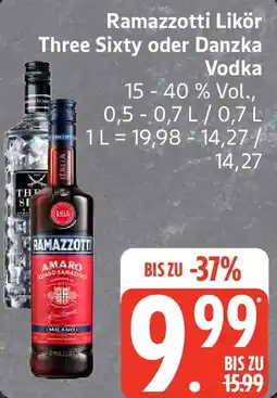 Edeka Ramazzotti Likör Three Sixty oder Danzka Vodka Angebot