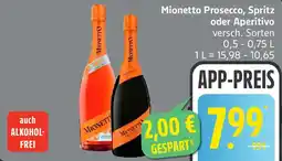 Edeka Mionetto Prosecco, Spritz oder Aperitivo Angebot