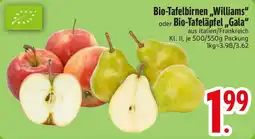E-Center Bio-Tafelbirnen "Williams" oder Bio-Tafeläpfel "Gala" Angebot