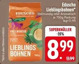 E-Center Eduscho Lieblingsbohnen Angebot