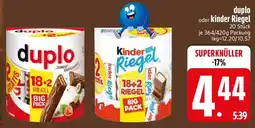 E-Center duplo oder kinder Riegel Angebot