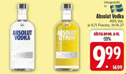 E-Center Absolut Vodka Angebot