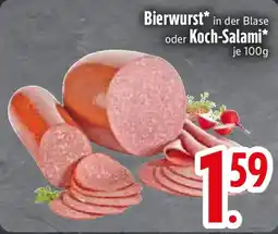 E-Center Bierwurst oder Koch-Salami Angebot