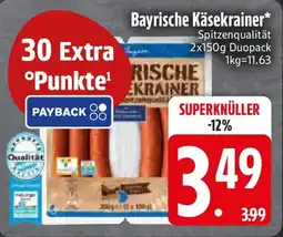 E-Center Bayrische Käsekrainer Angebot