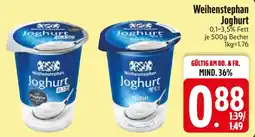 E-Center Weihenstephan Joghurt Angebot