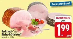 E-Center Backrauch oder Bärlauch-Schinken Angebot