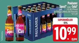 E-Center Paulaner Spezi oder Cola Angebot