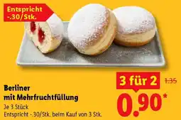 Lidl Berliner mit Mehrfruchtfüllung Angebot