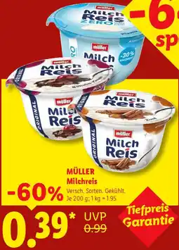 Lidl MÜLLER Milchreis Angebot