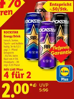 Lidl ROCKSTAR Energy Drink Angebot
